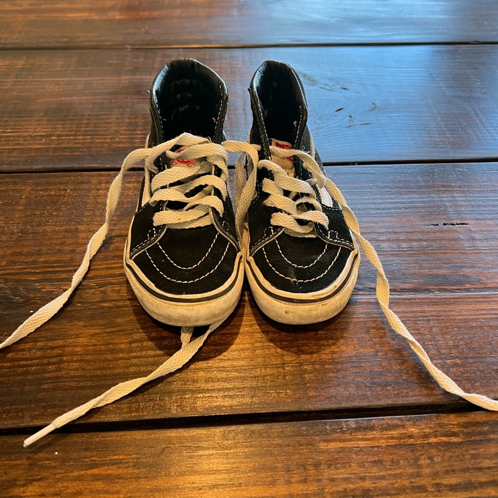 Black high top Vans toddler 11.5